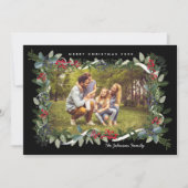 kerstfoto met Eucalyptus Juniper Berry Feestdagenkaart (Voorkant)