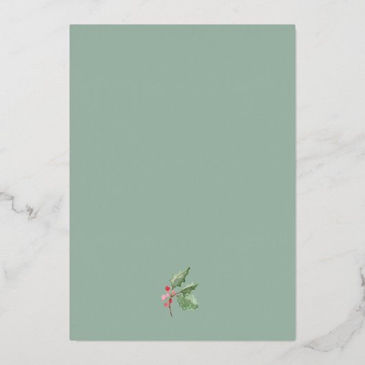 kerstfoto met Folie met kerstmis Folie Feestdagenkaart (Achterkant)