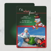 Kerstfoto met Frosty's lijst kerstkaart (Voorkant / Achterkant)