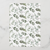 Kerstfoto met gehuwde Elegant Folie Typografie Folie Feestdagenkaart (Achterkant)