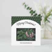 Kerstfoto met geïllustreerd boompatroon (Staand voorkant)