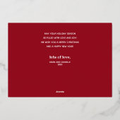 Kerstfoto met goud folie feestdagenkaart (Achterkant)