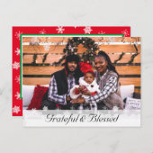 kerstfoto met grateful en Blessed Briefkaart (Voorkant / Achterkant)