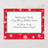 kerstfoto met grateful en Blessed Briefkaart (Achterkant)