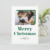 Kerstfoto met groene feestelijke feestfoto feestdagenkaart (Staand voorkant)