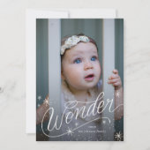 kerstfoto met handschrift feestdagenkaart (Voorkant)