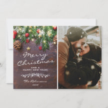 Kerstfoto met oud hout