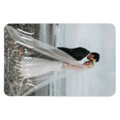 kerstfoto met Pas getrouwd van huwelijksMerry Magneet (Horizontaal)