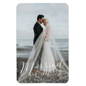 kerstfoto met Pas getrouwd van huwelijksMerry Magneet (Verticaal)