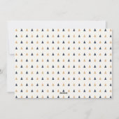 kerstfoto met platte marineserie Gold Holiday-kaar Feestdagenkaart (Achterkant)