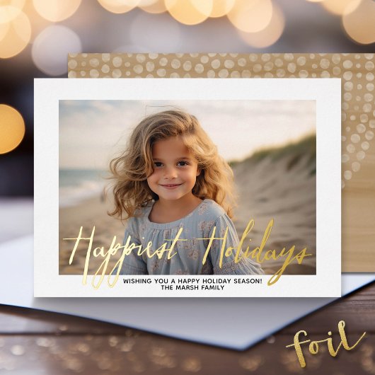 Kerstfoto - met Prettigste Feestdagen in Goud