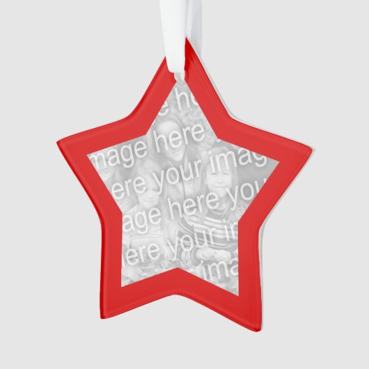Kerstfoto met rode rand ornament (voorkant)