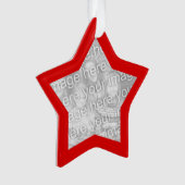 Kerstfoto met rode rand ornament (voorkant)