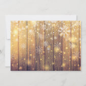 Kerstfoto met rustieke houten familie definitie feestdagenkaart (Achterkant)