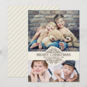 kerstfoto met schuifwiel feestdagenkaart (Voorkant / Achterkant)