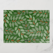 Kerstfoto - met script prettig kerstfeest folie feestdagenkaart (Achterkant)