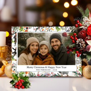 Kerstfoto met Vintage 12 dagen van Kerst Feestdagenkaart
