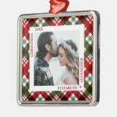 kerstfoto metalen ornament (Links)