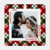 kerstfoto metalen ornament (Achterkant)