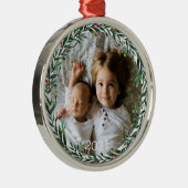 kerstfoto metalen ornament (Rechts)