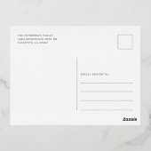 Kerstfoto Mistletoe Berries Modern Gold Folie Feestdagen Briefkaart (Achterkant)