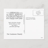 Kerstfoto - Moderne vredesliefde en vreugde Feestdagenkaart (Achterkant)