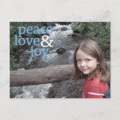 Kerstfoto - Moderne vredesliefde en vreugde Feestdagenkaart (Voorkant)