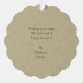 Kerstfoto Mok Pine Branches Ornament Kaart (Achterkant)