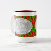 kerstfoto-Mok Tweekleurige Koffiemok (Voorkant links)