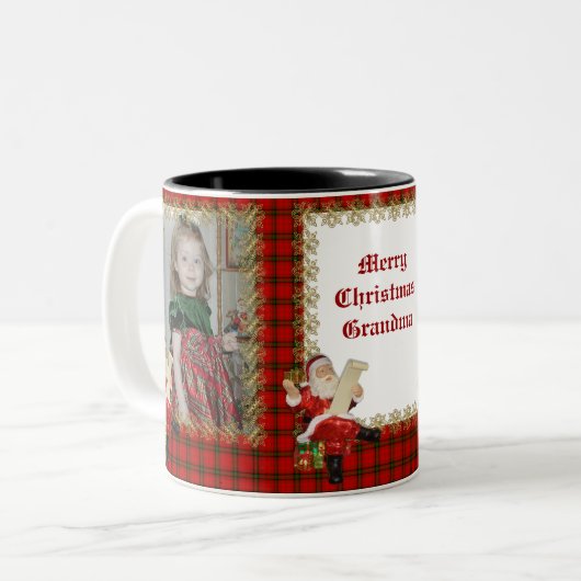 Kerstfoto Mok voor oma (Voorkant links)