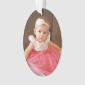 Kerstfoto, naam en jaarnaam ornament (voorkant)