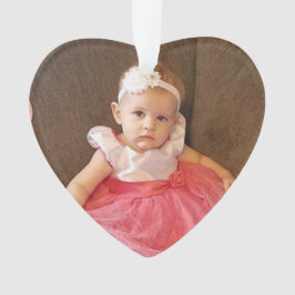 Kerstfoto, naam en jaarnaam ornament