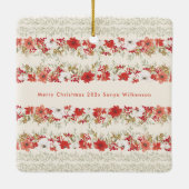 Kerstfoto Naam Jaar Gedateerd Keepsake Traditie Keramisch Ornament (Achterkant)