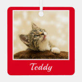 kerstfoto Naam Metalen Ornament (Achterkant)