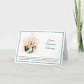 Kerstfoto Nativiteit Jezus  engelen Holi Feestdagen Kaart (Voorkant)