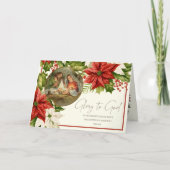 Kerstfoto Nativiteit Jezus Joseph Feestdagen Kaart (Voorkant)