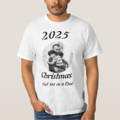 Kerstfoto nieuwe papa t-shirt (Voorkant)