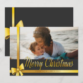 Kerstfoto om aan te passen feestdagenkaart (Voorkant / Achterkant)