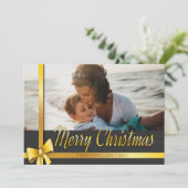 Kerstfoto om aan te passen feestdagenkaart (Staand voorkant)