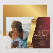 Kerstfoto om te bewerken feestdagenkaart (Voorkant / Achterkant)