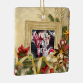 kerstfoto op maat keramisch ornament (Rechts)