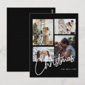 Kerstfoto Ornament, Fotocollage Kerst Briefkaart (Voorkant / Achterkant)