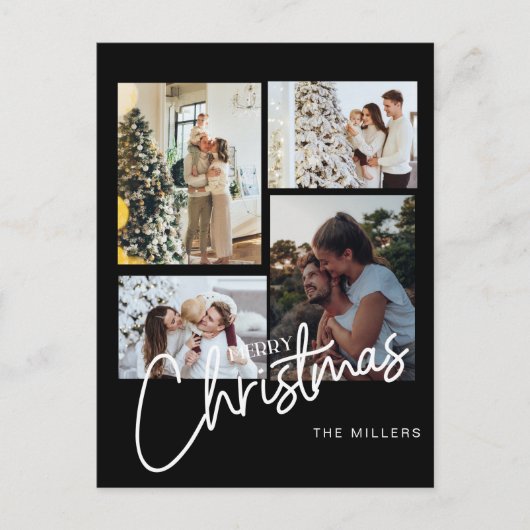 Kerstfoto Ornament, Fotocollage Kerst Briefkaart (Voorkant)