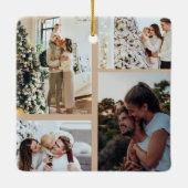 Kerstfoto Ornament, Fotocollage Kerst Keramisch Ornament (Achterkant)