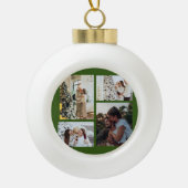 Kerstfoto Ornament, Fotocollage Kerst Keramische Bal Ornament (Voorkant)