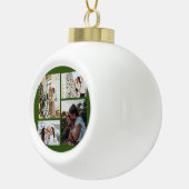 Kerstfoto Ornament, Fotocollage Kerst Keramische Bal Ornament (Rechts)