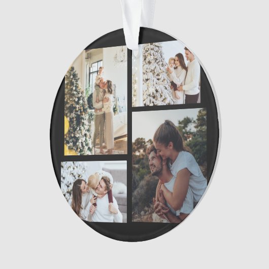 Kerstfoto Ornament, Fotocollage Kerst Ornament (voorkant)