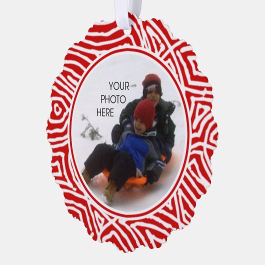 kerstfoto ornament kaart (Links)