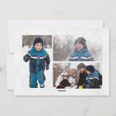 Kerstfoto Paarse duif Feestdagenkaart (Achterkant)