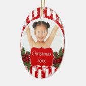 kerstfoto PERSONALIZE Keramisch Ornament (Links)